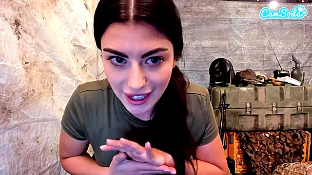 Sexy Amateur Solider Plays with her Pussy