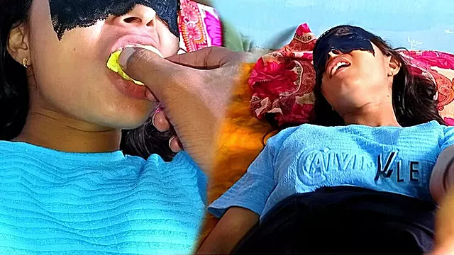 Desi step sister's friend gets spit fucked hard in hotel - rasmalai feeding turns wild