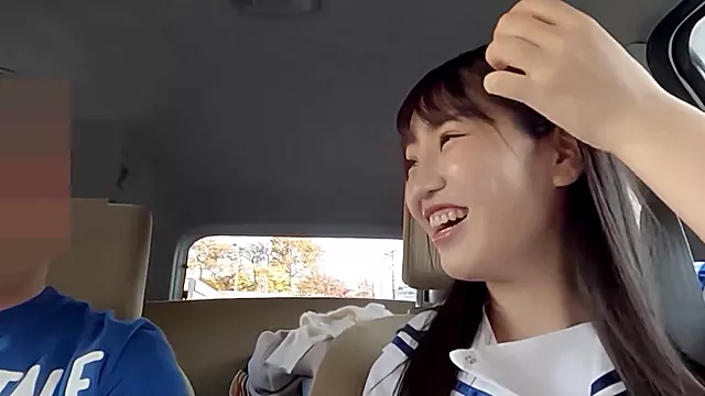Cute Japanese Idol Access the back red.Suddenly gave me blowjob & handjob in the car.