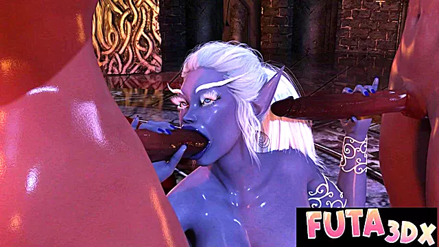 Futa Shadowheart Ass Destroyed Gushing Cum Flood Threesome