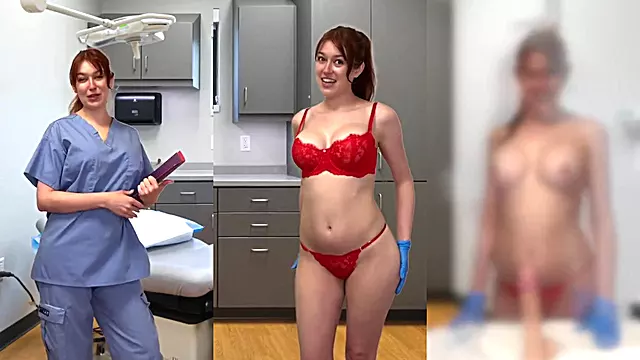 Solo Abspritzen, Ärztin Untersuchen, Frauenarztbesuch, Streicheln Frau, Frau Solo, Neben, Krankenschwester Untersucht