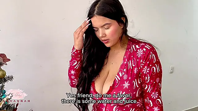 Having quick sex with my best friend's stepbro in the kitchen while we were decorating the Christmas tree - Savannah Watson