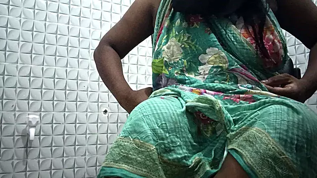 Cute Desi Girl Steamy Bathroom Strip