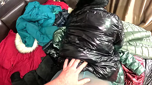 Several Shiny Down-jackets Used for Fucking and Masturbating 267